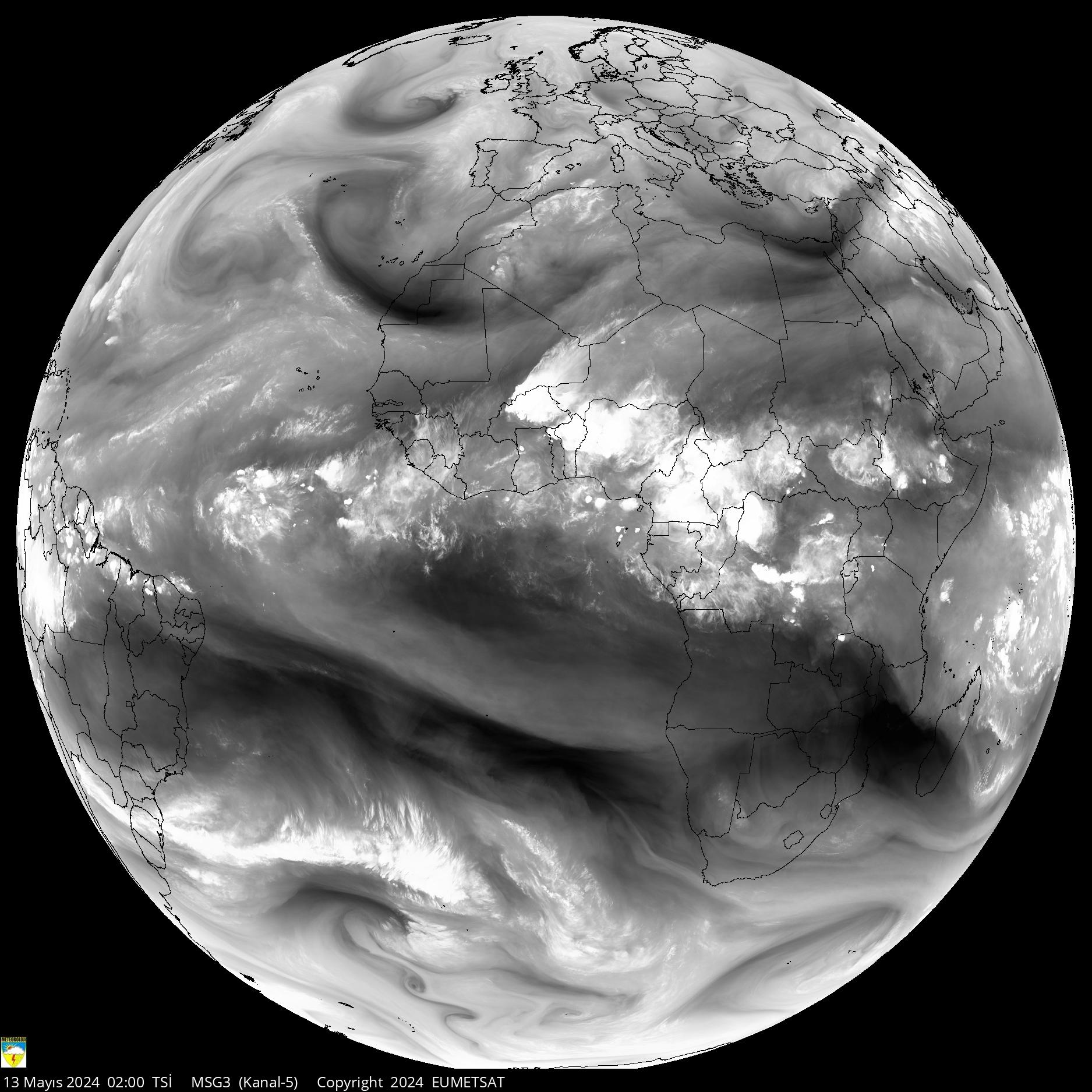 Satellite Picture: WATER VAPOR / WORLD
