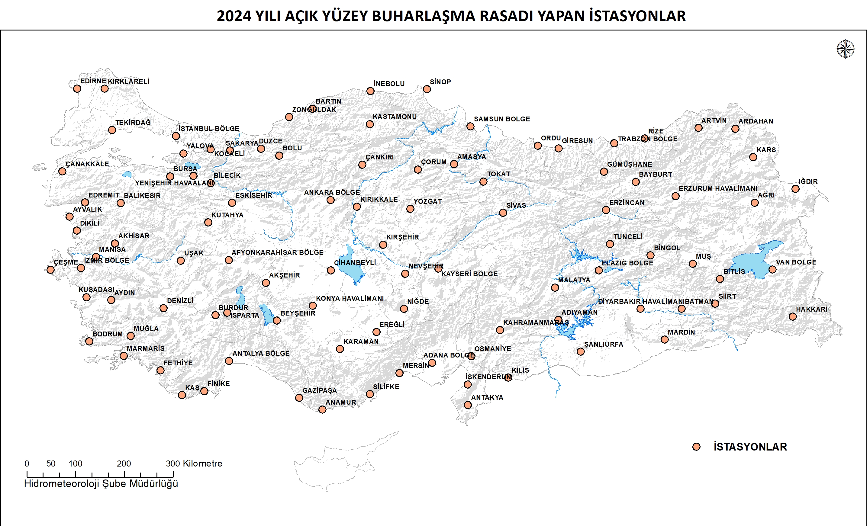 Buharlaşma Rasadı Yapan İstasyonlar