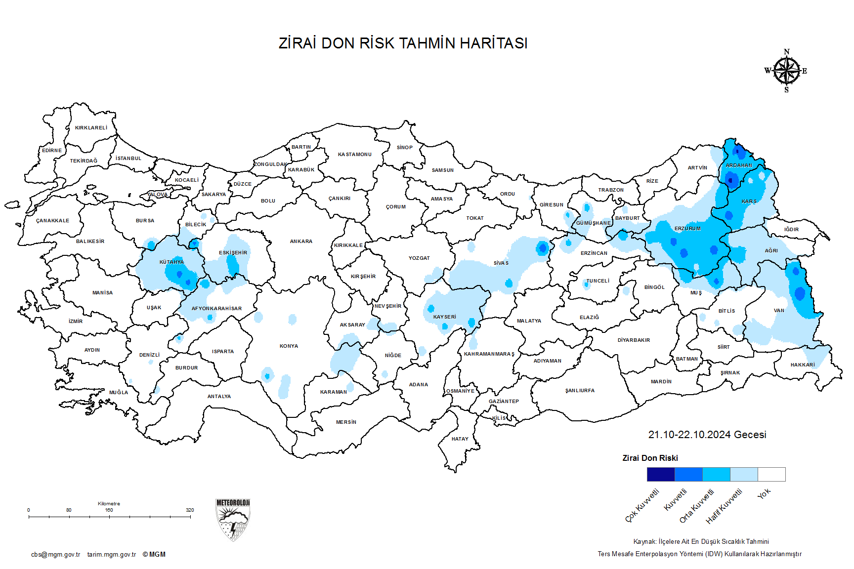 Zirai Don Tahmini - 2 m. Yükseklikte / YARIN