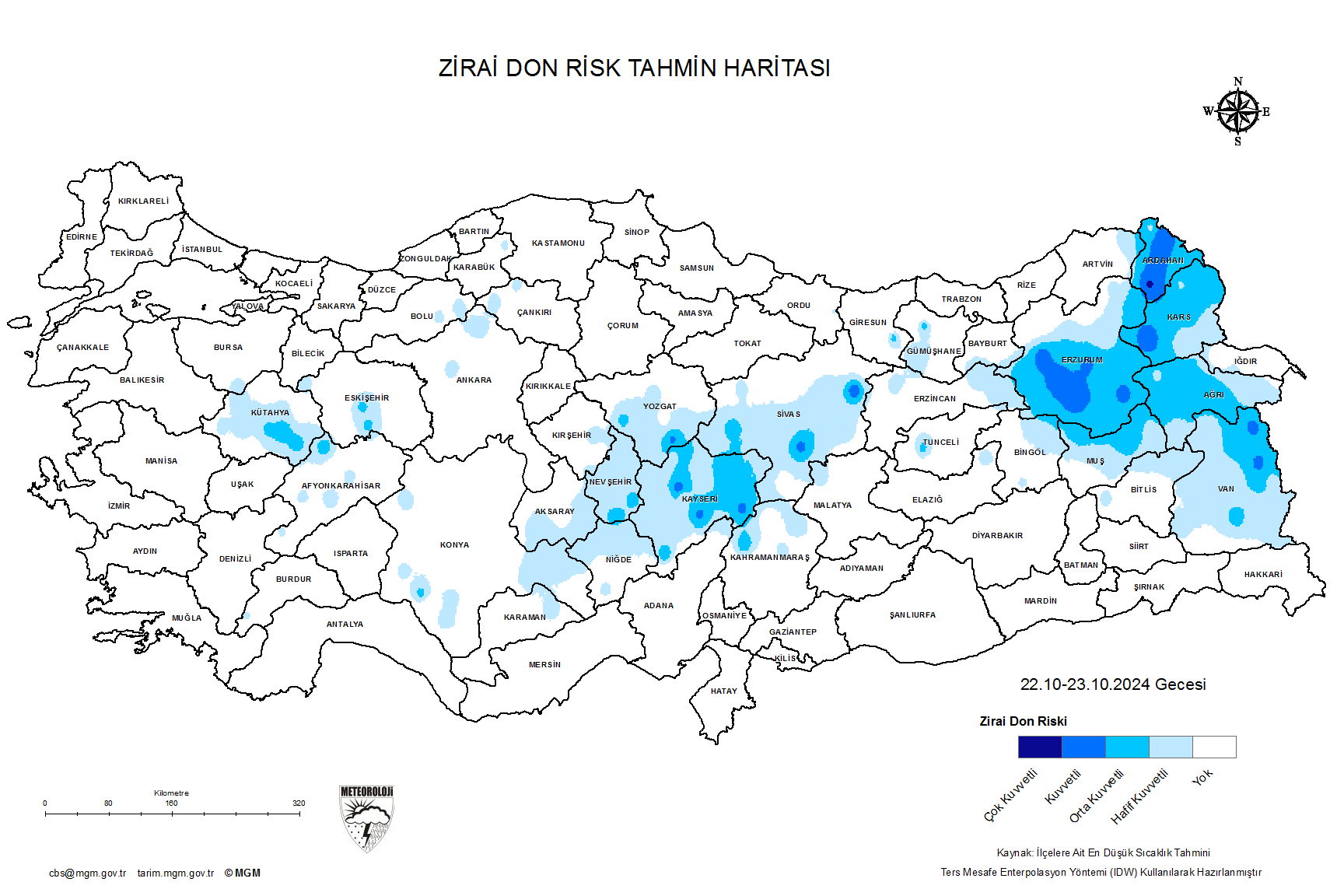 Zirai Don Tahmini - 2 m. Yükseklikte / İKİ GÜN SONRA