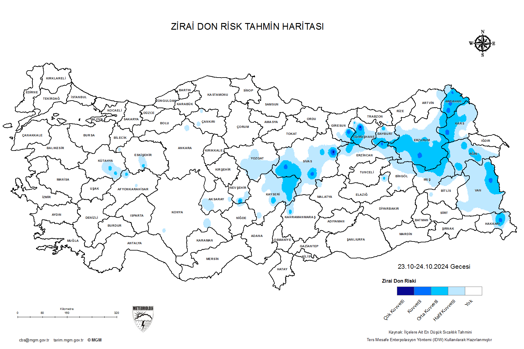 Zirai Don Tahmini - 2 m. Yükseklikte / 3 GÜN SONRA