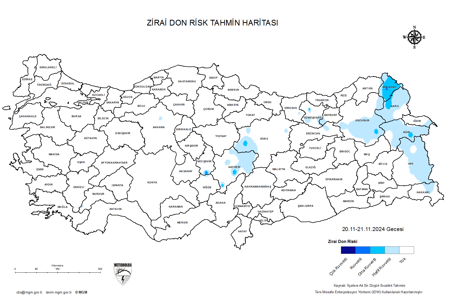 Zirai Don Tahmini - 2 m. Yükseklikte / YARIN