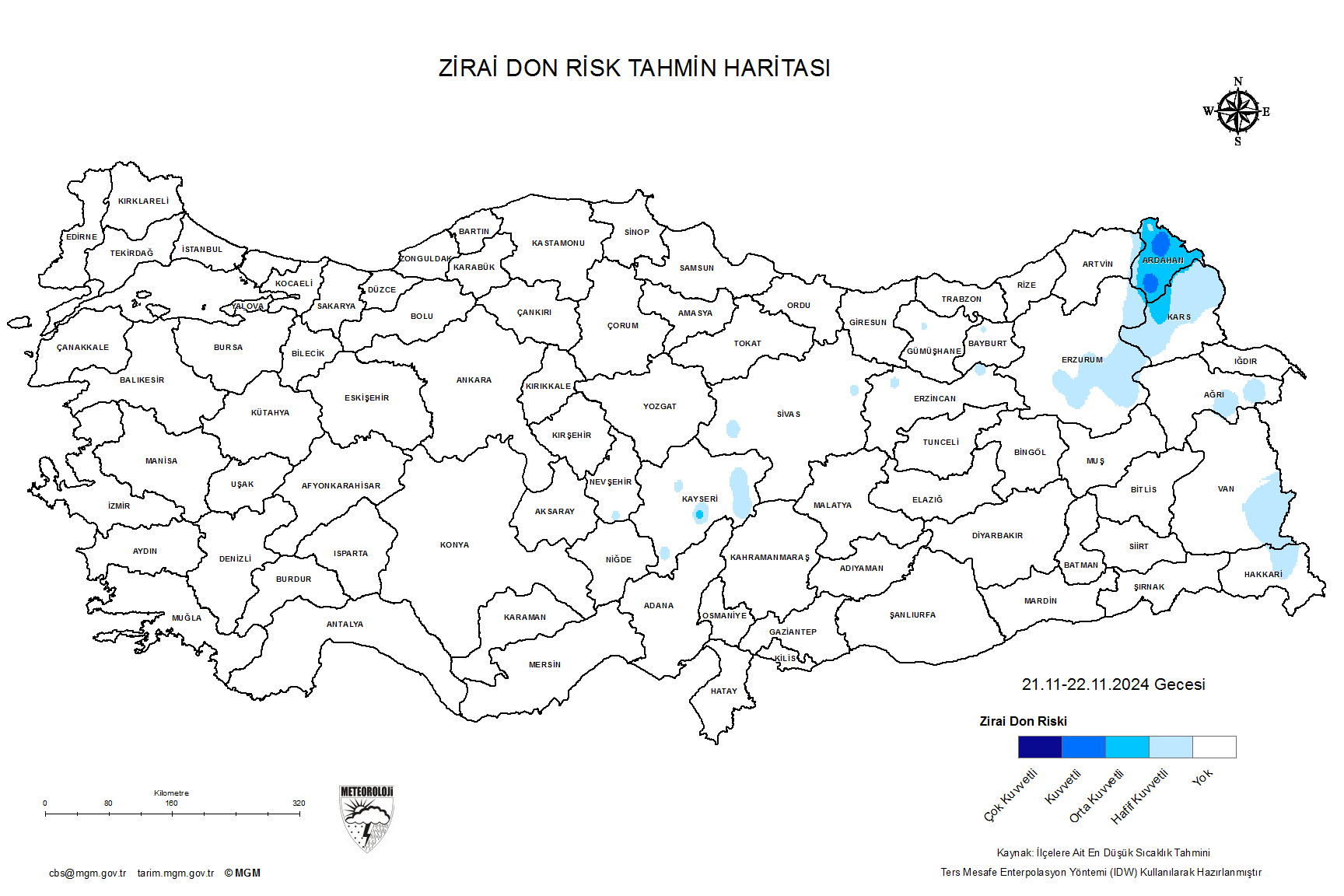 Zirai Don Tahmini - 2 m. Yükseklikte / İKİ GÜN SONRA