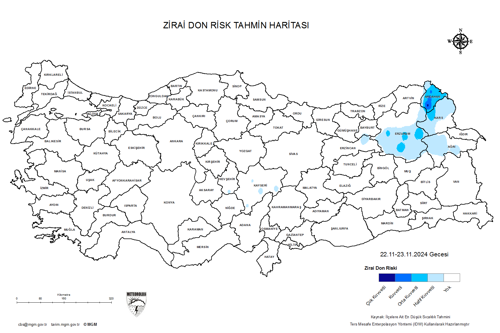 Zirai Don Tahmini - 2 m. Yükseklikte / 3 GÜN SONRA