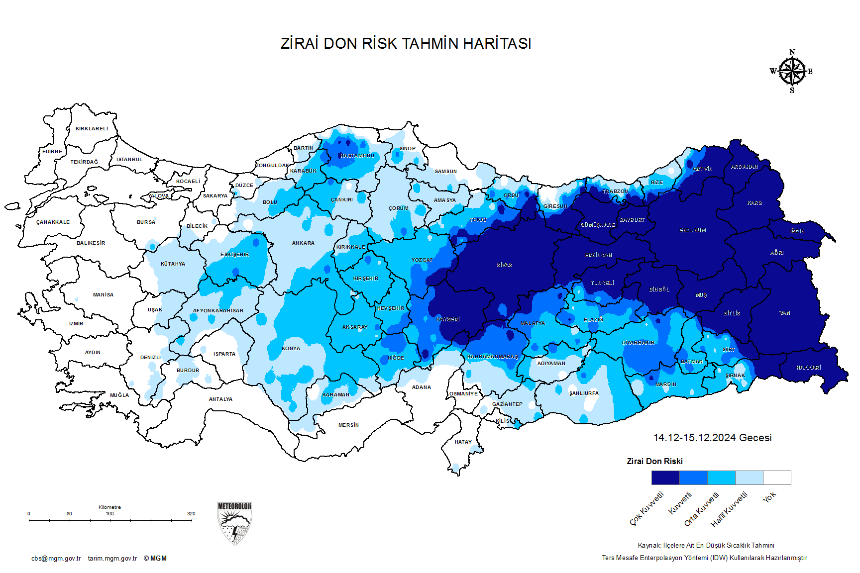 Zirai Don Tahmini - 2 m. Yükseklikte / İKİ GÜN SONRA