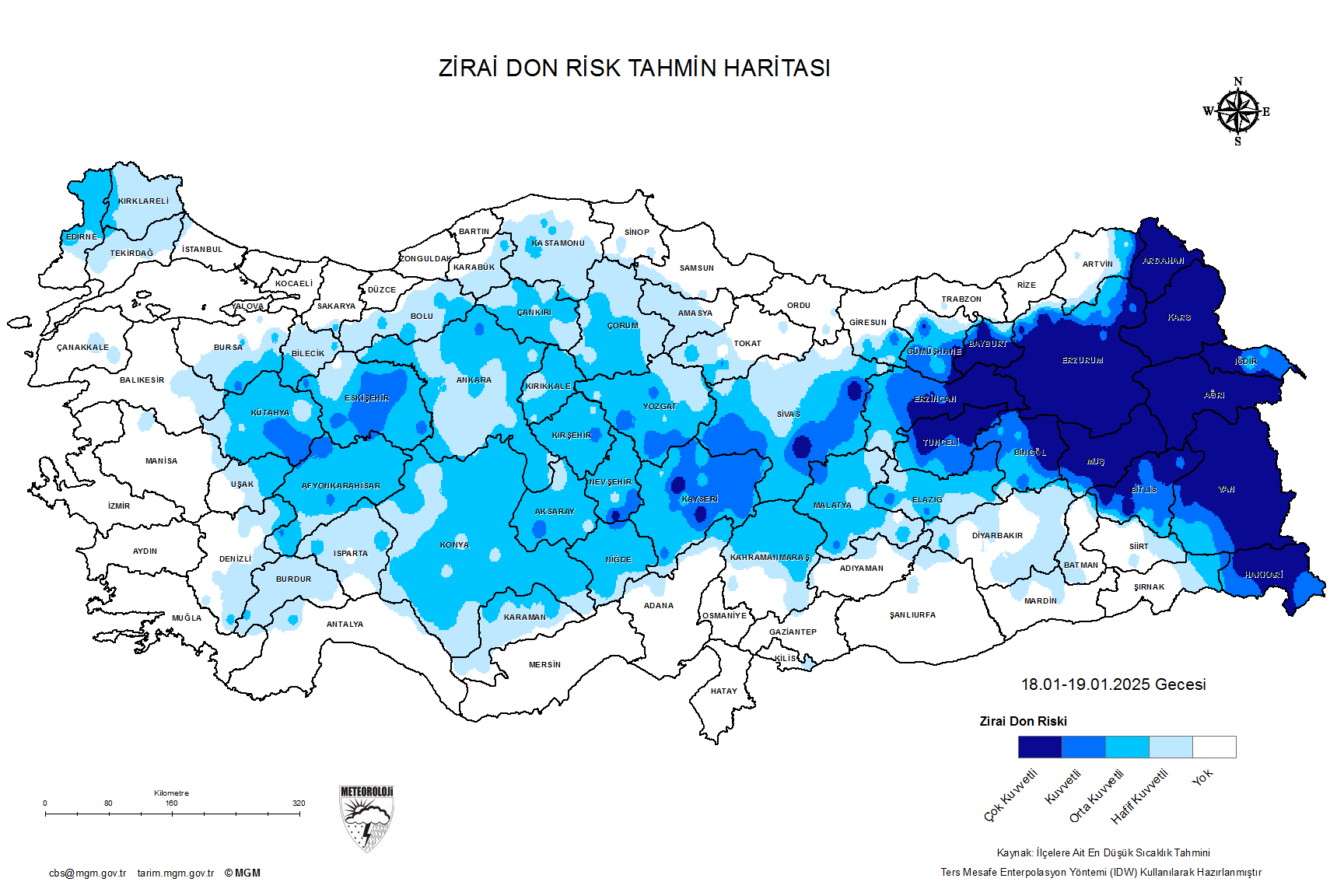 Zirai Don Tahmini - 2 m. Yükseklikte / 5 GÜN SONRA