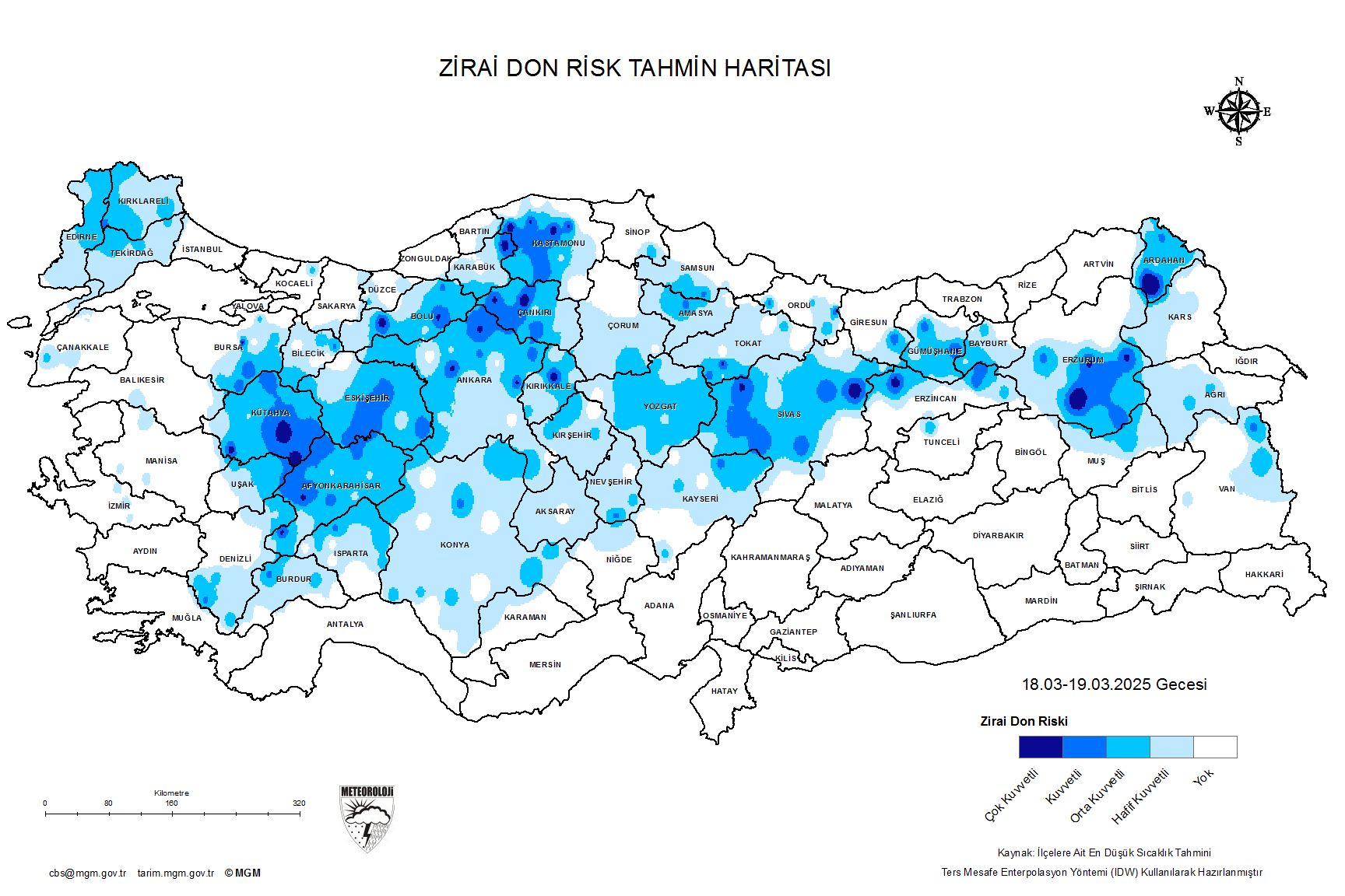 Zirai Don Tahmini - 2 m. Yükseklikte / İKİ GÜN SONRA