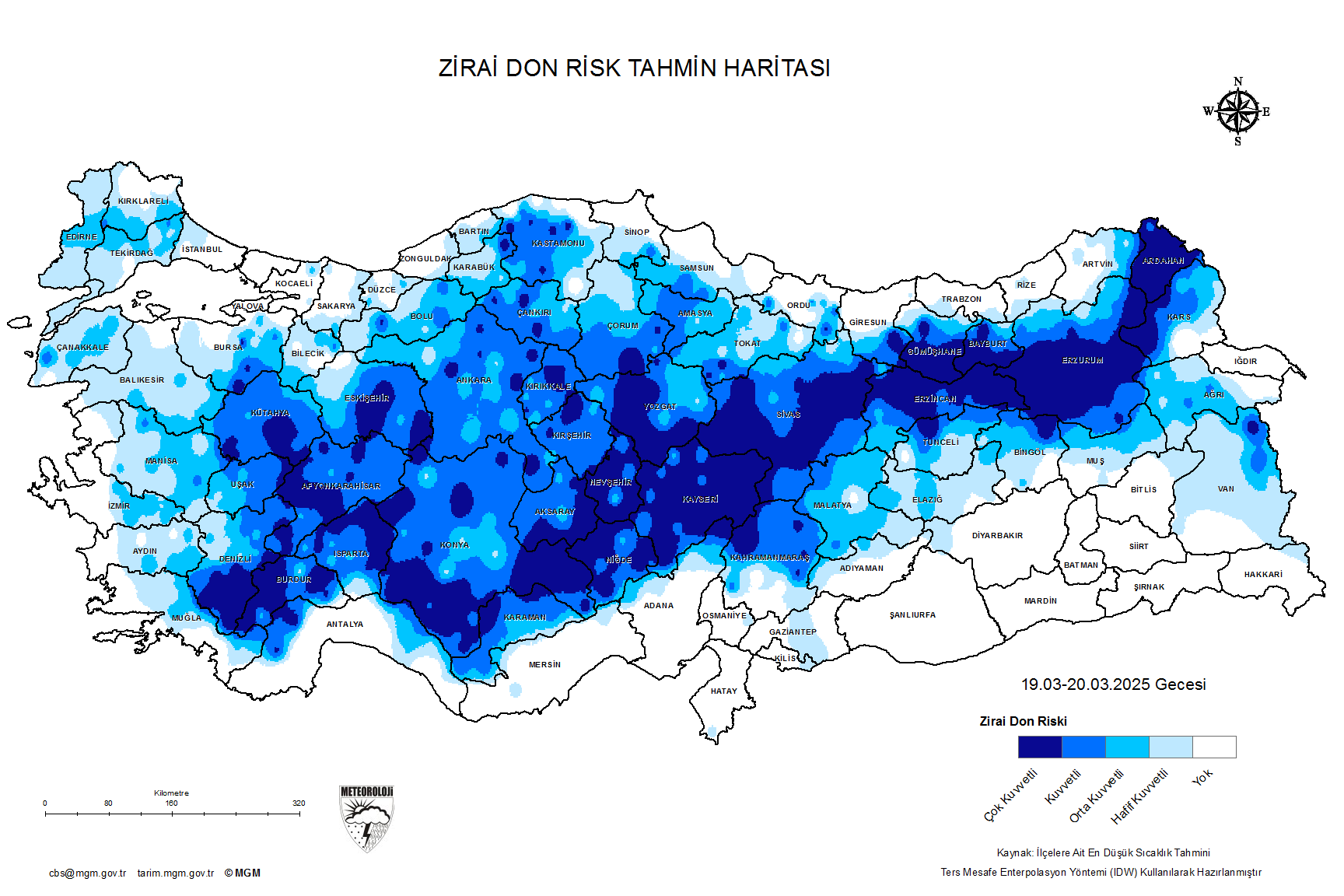 Zirai Don Tahmini - 2 m. Yükseklikte / 3 GÜN SONRA