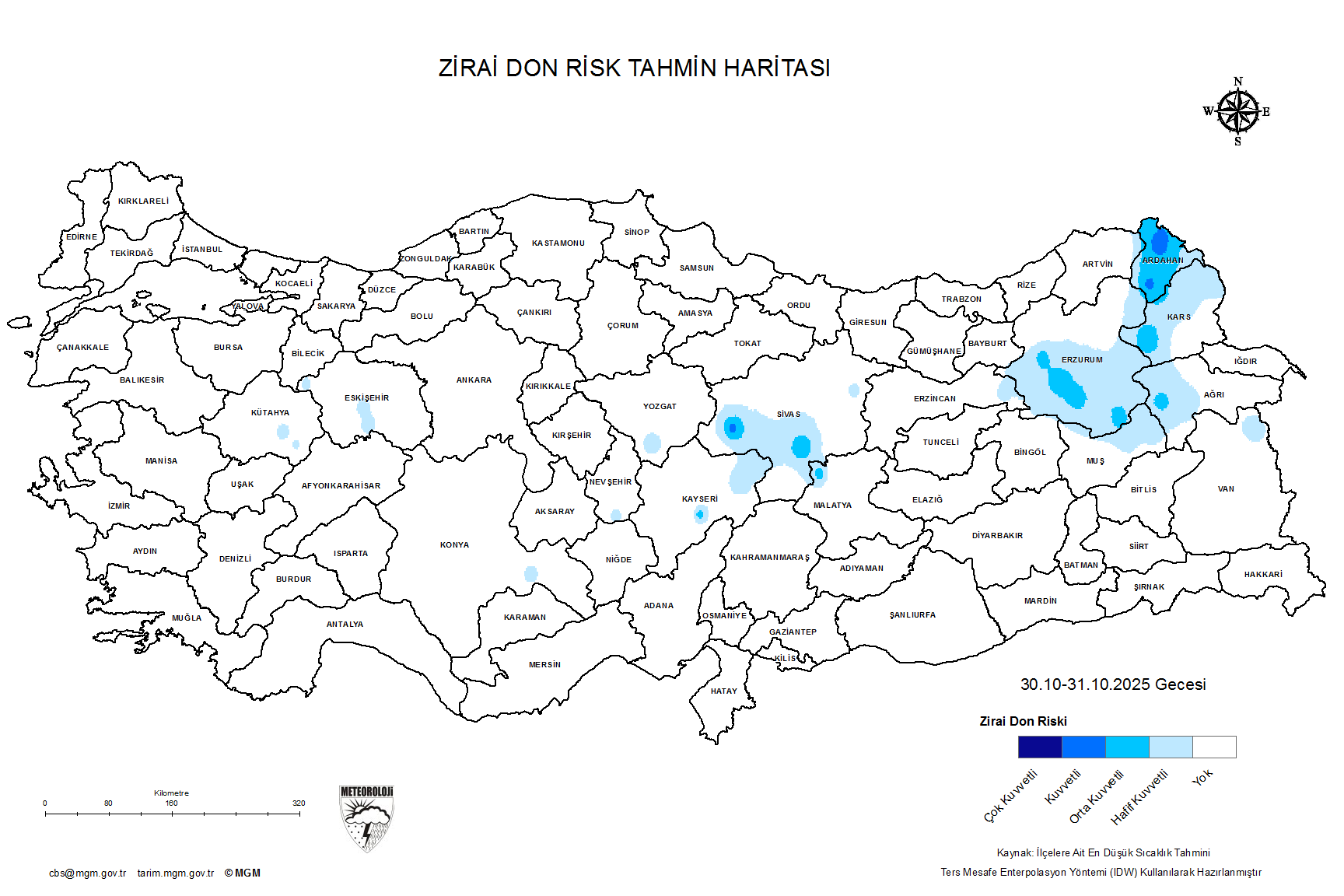 Zirai Don Tahmini - 2 m. Yükseklikte / YARIN