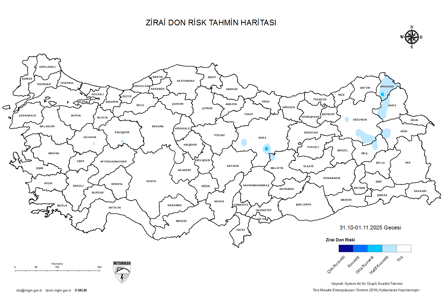 Zirai Don Tahmini - 2 m. Yükseklikte / İKİ GÜN SONRA