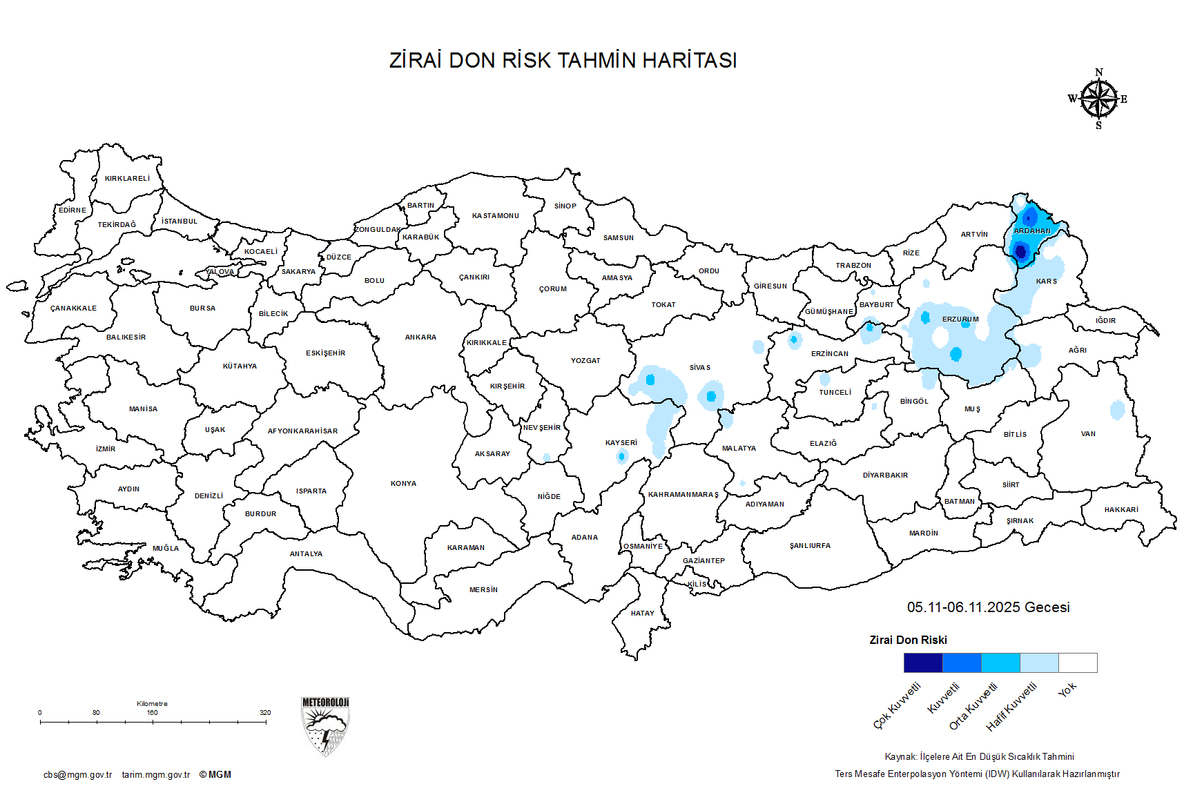 Zirai Don Tahmini - 2 m. Yükseklikte / 3 GÜN SONRA