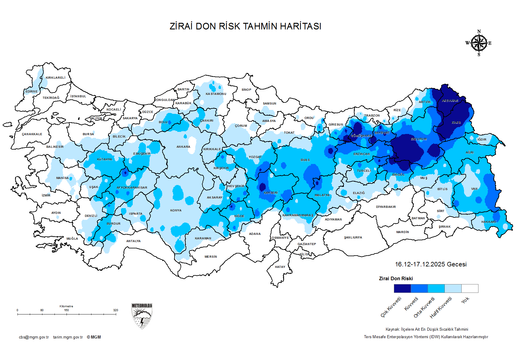 Zirai Don Tahmini - 2 m. Yükseklikte / İKİ GÜN SONRA