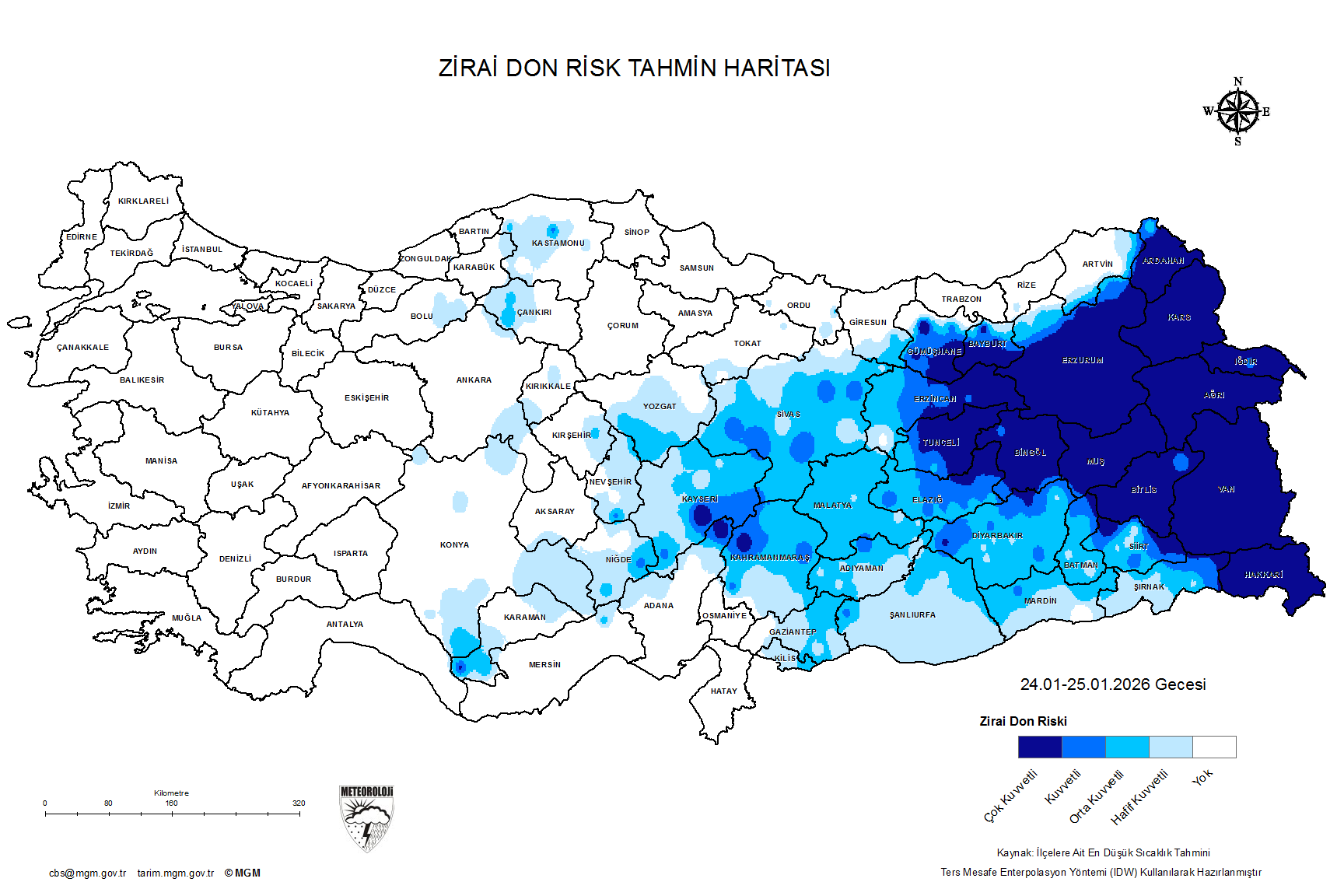 Zirai Don Tahmini - 2 m. Yükseklikte / YARIN
