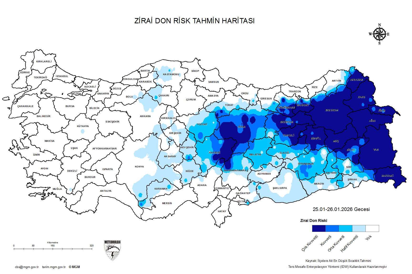 Zirai Don Tahmini - 2 m. Yükseklikte / İKİ GÜN SONRA