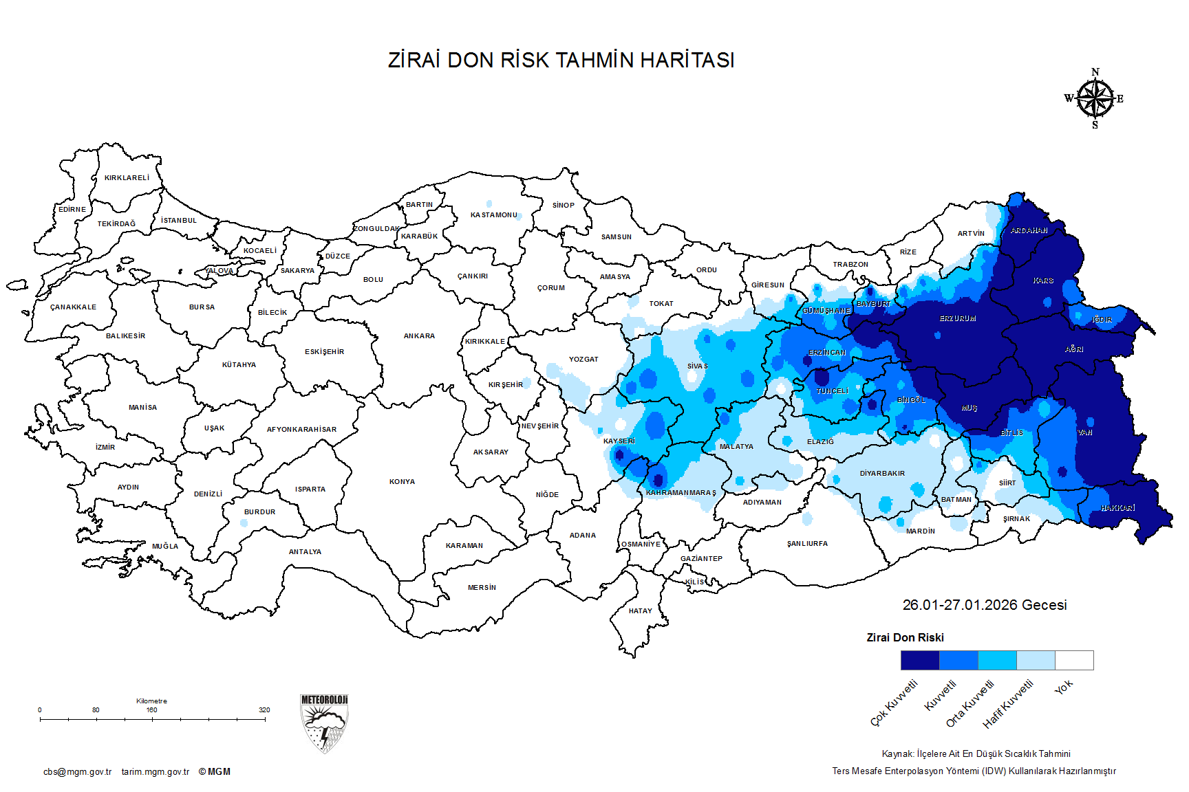 Zirai Don Tahmini - 2 m. Yükseklikte / 3 GÜN SONRA