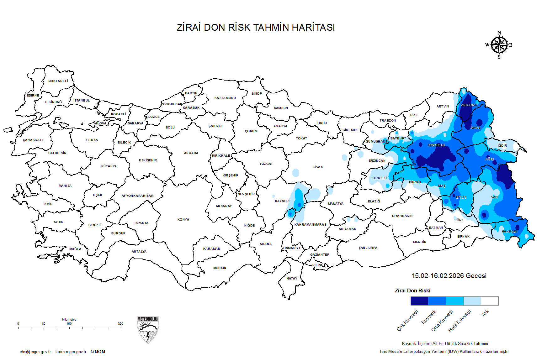 Zirai Don Tahmini - 2 m. Yükseklikte / İKİ GÜN SONRA