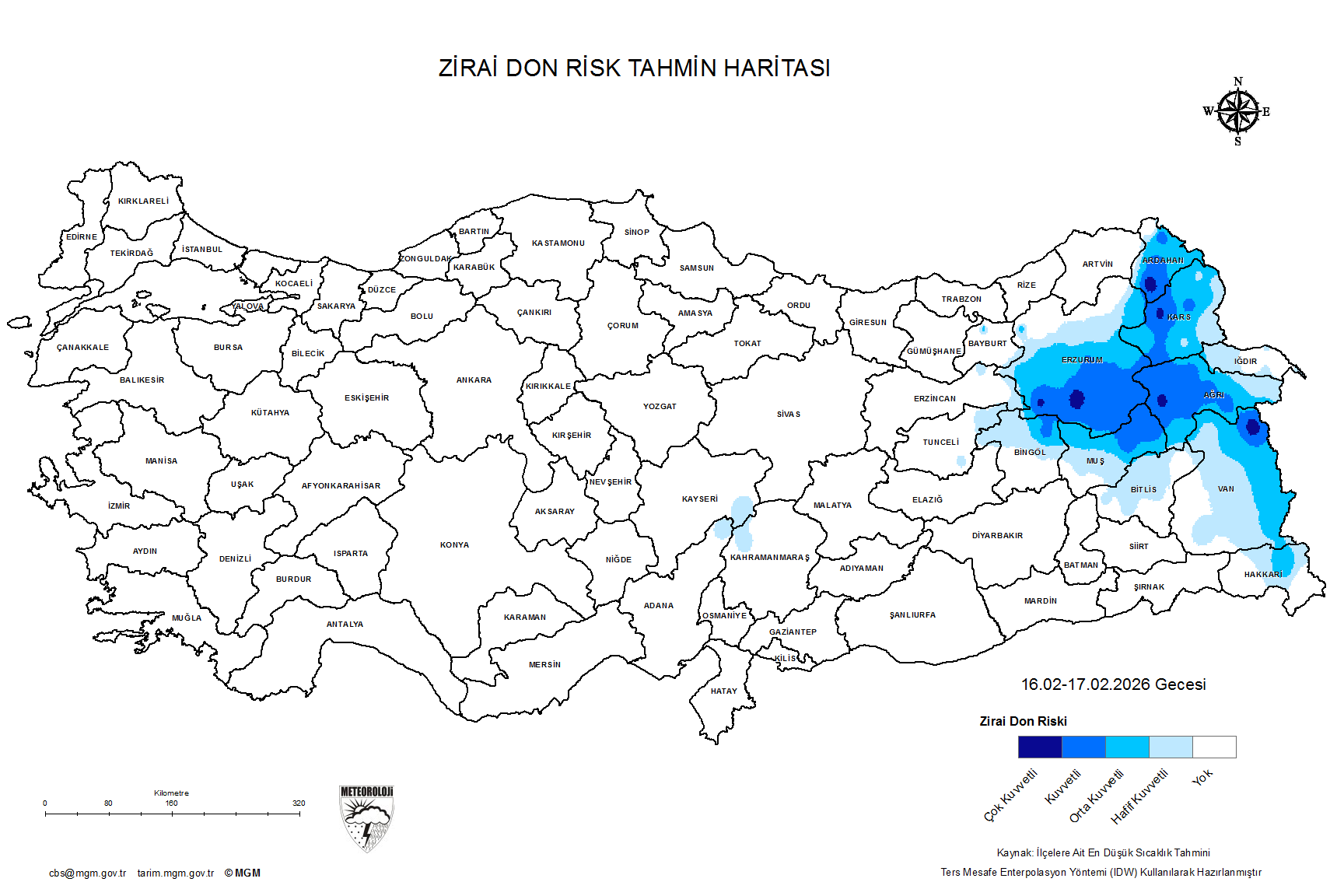 Zirai Don Tahmini - 2 m. Yükseklikte / 3 GÜN SONRA