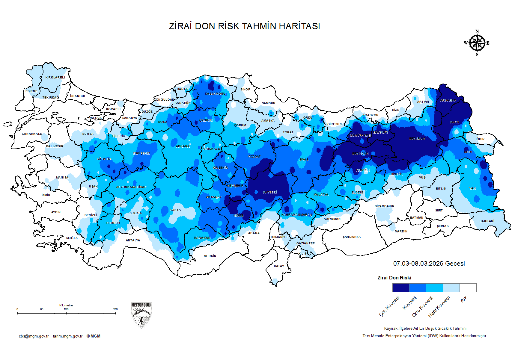 Zirai Don Tahmini - 2 m. Yükseklikte / İKİ GÜN SONRA