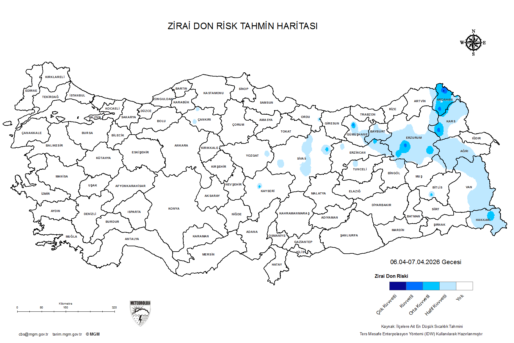 Zirai Don Tahmini - 2 m. Yükseklikte / İKİ GÜN SONRA