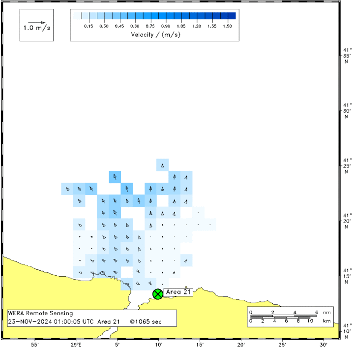 Radar Fotoğrafı: Akıntı Hızı ve Yönü - Anadolu (Area21)