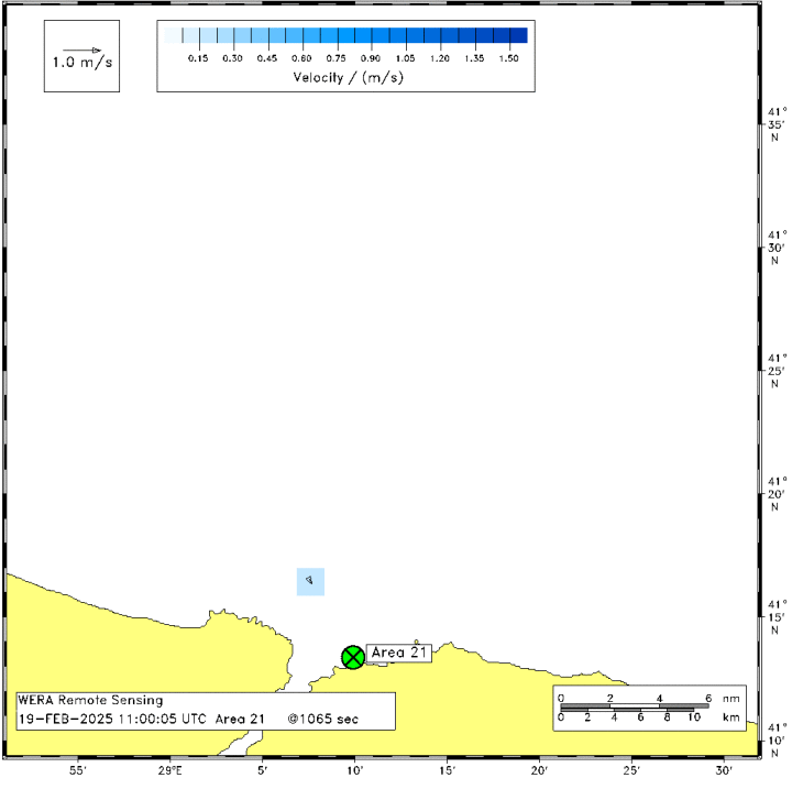 Radar Fotoğrafı: Akıntı Hızı ve Yönü - Anadolu (Area21)