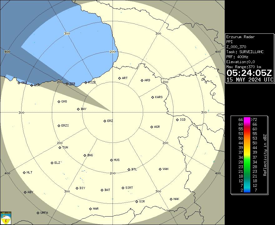 Radar Görüntüsü: Erzurum, PPI