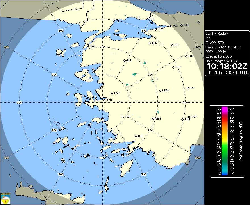 Radar Görüntüsü: İzmir, PPI