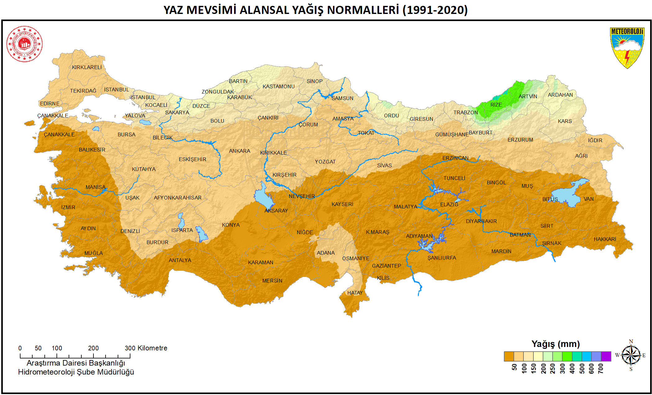 Yağış Normalleri Haritası