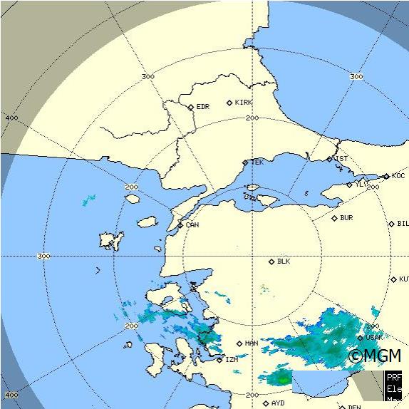 Radar Görüntüsü: Balıkesir, PPI