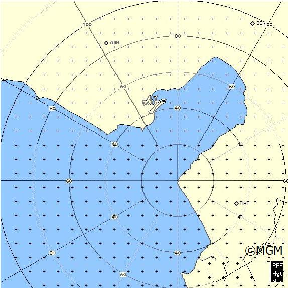 Radar Görüntüsü: Hatay, Rüzgar