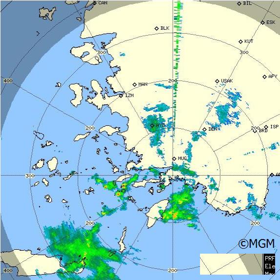 Radar Görüntüsü: Muğla, PPI